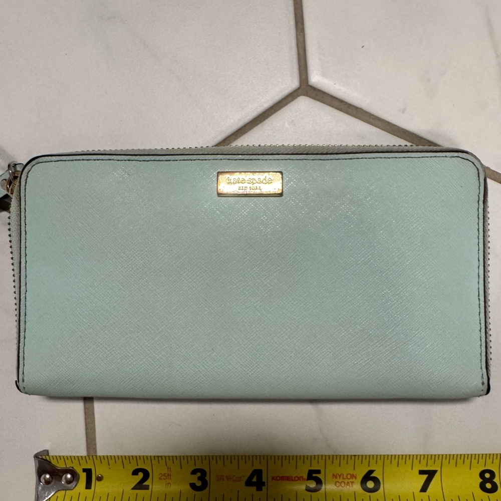 Kate‎ Spade Neda Newberry Lane Zip Around Wallet Mint Green